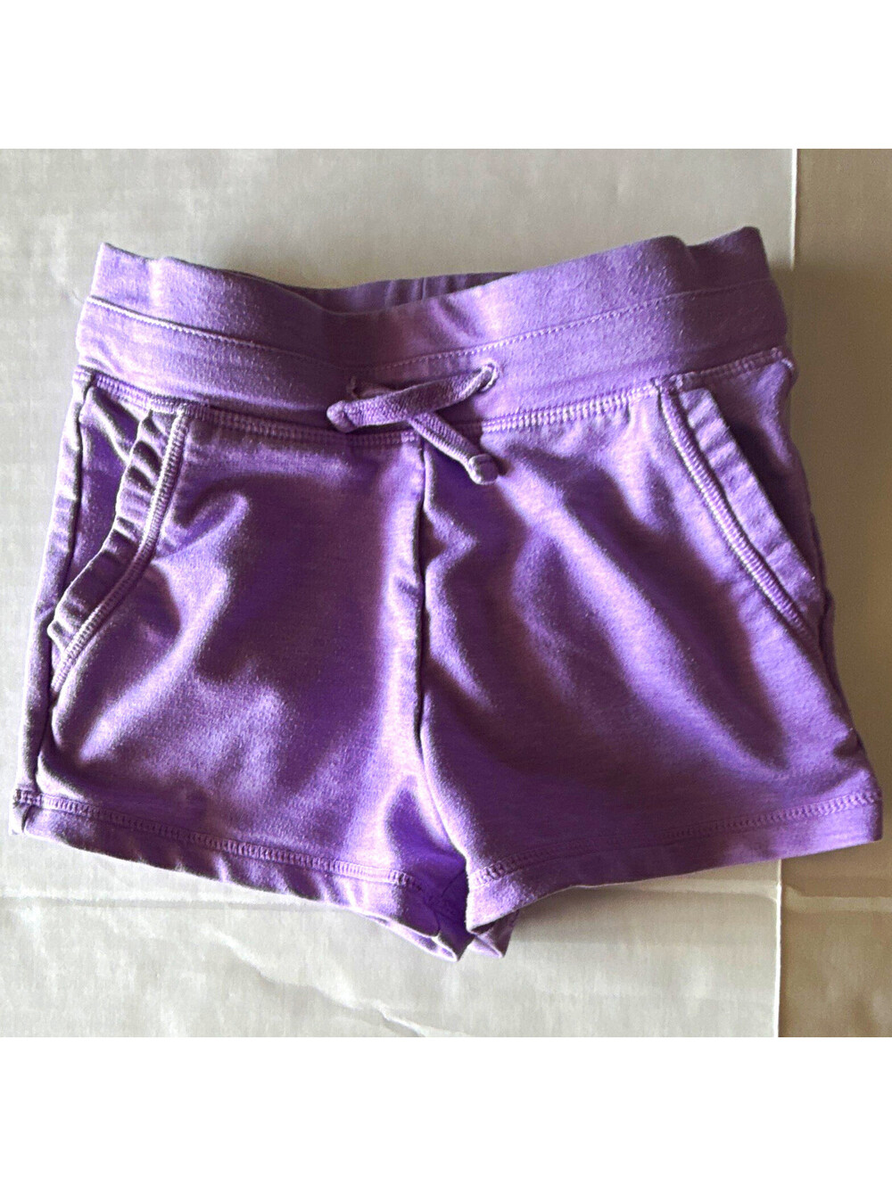 32 Degrees Girls Purple Knit Sweat Shorts Drawstring Elastic Waist XS 5/6